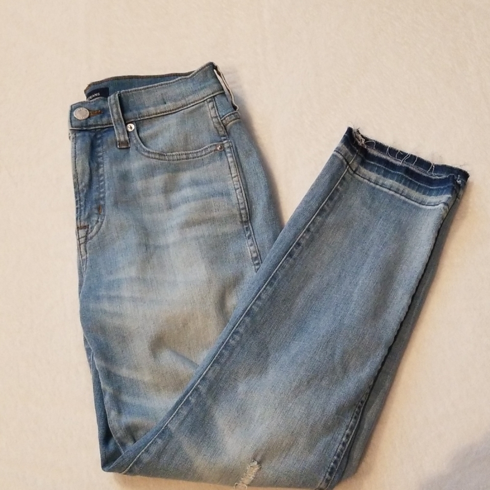 JCrew Vintage Straight Eco Jean Ripped Light Wash